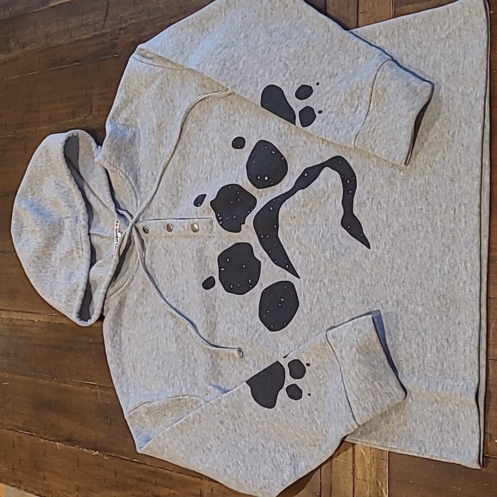 Exclusion brand paw print hoodie size M
